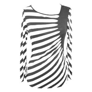 eci NEW YORK black and white blouse